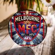 Melbourne Football Club Stained Glass Suncatcher for Window Hanging