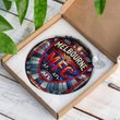 Melbourne Football Club Stained Glass Suncatcher for Window Hanging
