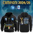 Napoli CAMPIONI Serie A 2024/25 Season New Quarter Zip Hoodie