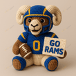 Handmade Los Angeles Rams Crochet | with Glasses & Chains | Gift for fans