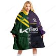 Melbourne Storm NRL Mix Kangaroos Hoodie Blanket Shirt