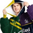 Melbourne Storm NRL Mix Kangaroos Hoodie Blanket Shirt