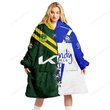 Canterbury Bankstown Bulldogs NRL Mix Kangaroos Hoodie Blanket Shirt