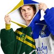 Canterbury Bankstown Bulldogs NRL Mix Kangaroos Hoodie Blanket Shirt