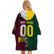 Brisbane Broncos NRL Mix Kangaroos Hoodie Blanket Shirt