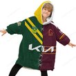 Brisbane Broncos NRL Mix Kangaroos Hoodie Blanket Shirt