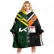 Wests Tigers NRL Mix Kangaroos Hoodie Blanket Shirt
