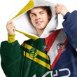 Sydney Roosters NRL Mix Kangaroos Hoodie Blanket Shirt