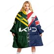 Sydney Roosters NRL Mix Kangaroos Hoodie Blanket Shirt