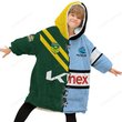 Cronulla Sutherland Sharks NRL Mix Kangaroos Hoodie Blanket Shirt
