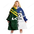 North Queensland Cowboys NRL Mix Kangaroos Hoodie Blanket Shirt
