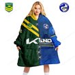 Parramatta Eels NRL Mix Kangaroos Hoodie Blanket Shirt