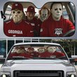 Georgia Bulldogs Horror Movie Car Sunshade | NFL Halloween Windshield Cover Funny Car Sunshade Limited Edition