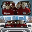 Georgia Bulldogs Horror Movie Car Sunshade | NFL Halloween Windshield Cover Funny Car Sunshade Limited Edition