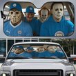 Manchester City Horror Movie Funny Car Sunshade | EPL Halloween Windshield Cover Funny Car Sunshade Limited Edition