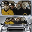 Wolverhampton Wanderers Horror Movie Funny Car Sunshade | EPL Halloween Windshield Cover Funny Car Sunshade Limited Edition