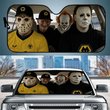 Wolverhampton Wanderers Horror Movie Funny Car Sunshade | EPL Halloween Windshield Cover Funny Car Sunshade Limited Edition