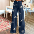 Akron Zips Logo Print Wide Leg Jeans | Fan Fashion Statement