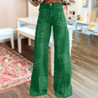 Eastern Michigan Eagles Logo Print Wide Leg Jeans | Fan Fashion Statement
