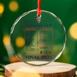 FPanthers Stanley Cup Champions 2025 Back to Back Cup Final Roster Glass Ornament