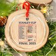 FPanthers Stanley Cup Champions 2025 Back to Back Cup Final Roster Glass Ornament