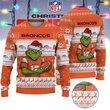 Denver Broncos Grinch Jersey Premium Ugly Sweater Xmas