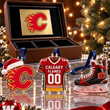 Calgary Flames NHL Team Full Set 3 Acrylic Ornament