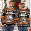 Löwen Frankfurt DEL Christmas Ugly Sweatshirt Custom Any name