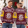 Genève Servette HC NL Christmas Ugly Sweatshirt Custom Any name