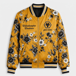 Wolverhampton Wanderers EPL Women's Floral Print Casual Zip Up Jacket Personalized Name