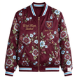 West Ham United EPL Women's Floral Print Casual Zip Up Jacket Personalized Name