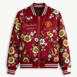 Manchester United EPL Women's Floral Print Casual Zip Up Jacket Personalized Name