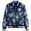 Manchester City EPL Women's Floral Print Casual Zip Up Jacket Personalized Name