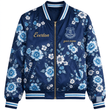 Everton EPL Women's Floral Print Casual Zip Up Jacket Personalized Name