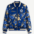 Chelsea EPL Women's Floral Print Casual Zip Up Jacket Personalized Name