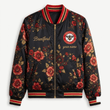 Brentford EPL Women's Floral Print Casual Zip Up Jacket Personalized Name