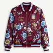 Aston Villa EPL Women's Floral Print Casual Zip Up Jacket Personalized Name
