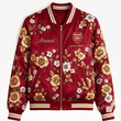 Arsenal EPL Women's Floral Print Casual Zip Up Jacket Personalized Name