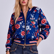 Crystal Palace EPL Women's Floral Print Casual Zip Up Jacket Personalized Name
