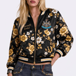 Newcastle United EPL Women's Floral Print Casual Zip Up Jacket Personalized Name