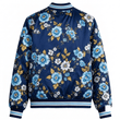 Manchester City EPL Women's Floral Print Casual Zip Up Jacket Personalized Name