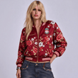 Liverpool EPL Women's Floral Print Casual Zip Up Jacket Personalized Name