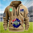 Canberra Raiders Personalized Quarter Zip Hoodie for fan
