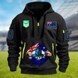 Gold Coast Titans Personalized Quarter Zip Hoodie for fan