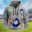 Parramatta Eels Personalized Quarter Zip Hoodie for fan