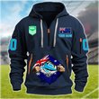 Cronulla-Sutherland Sharks Personalized Quarter Zip Hoodie for fan
