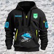 Cronulla-Sutherland Sharks Personalized Quarter Zip Hoodie for fan Limited Edition