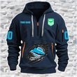 Cronulla-Sutherland Sharks Personalized Quarter Zip Hoodie for fan Limited Edition
