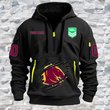 Brisbane Broncos Personalized Quarter Zip Hoodie for fan Limited Edition