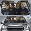 Chicago Bears Horror Movie Car Sunshade | NFL Halloween Windshield Cover Funny Car Sunshade Limited Edition
